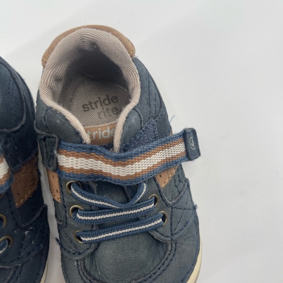 Stride Rite Baby Boy SRT SM Artie Lace up SNEAKERS Blue Size 3W - Picture 3 of 12